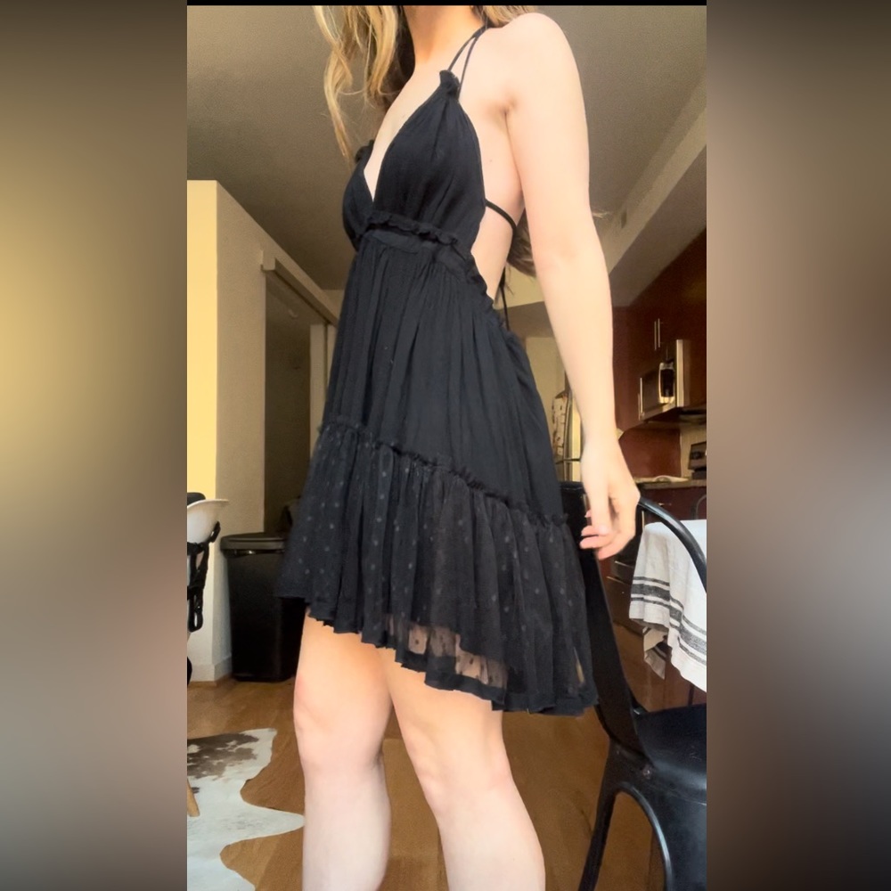 Low back little black dress